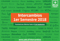 Segundo llamado intercambios 1 sem 2018 ¡Postula hasta el 08 de Septiembre!