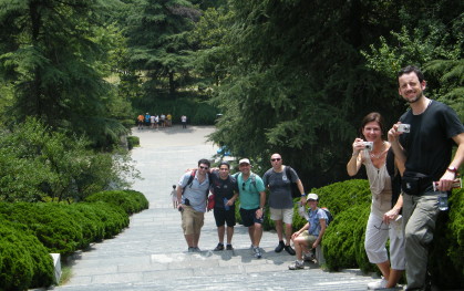 En una pagoda de Nanjing