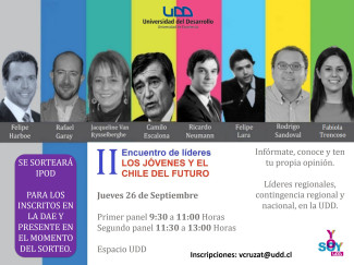 INVITACIÓN JÓVENES Y EL CHILE DEL FUTURO - UDD CON IPOD