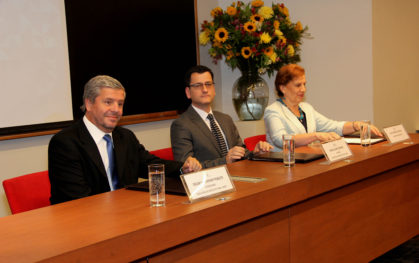 Óscar Mackenney, Pablo Allard y Olga Pizarro