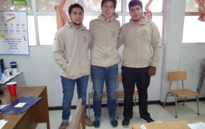 Jaime Sepúlveda, Pablo Pizarro y Fabián Navarro en Sonríe UDD en María Pinto.