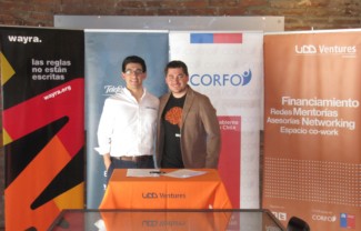 Julio Correa de UDD Ventures y Claudio Barahona de Wayra Chile