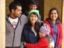 Felipe y Jessica como Jefes de la Comunidad 8 de Trabajos de Verano Quilaco 2011.