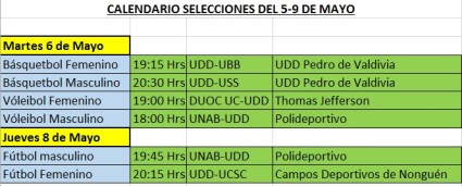 Calendario Deportivo