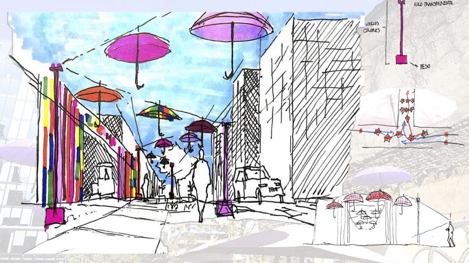 Matías Correa: “Invitar con color” Plaza Padre Mariano, Providencia