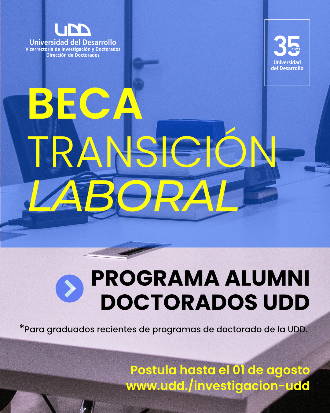 Beca de Transición Laboral Programa Alumni Doctorados UDD - UDD